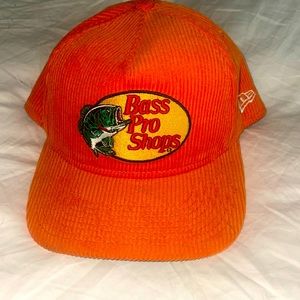 Orange corduroy bass pro hat